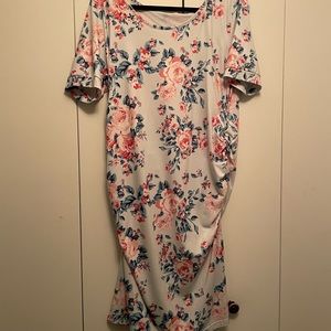 Maternity Dress - Blue Floral XL